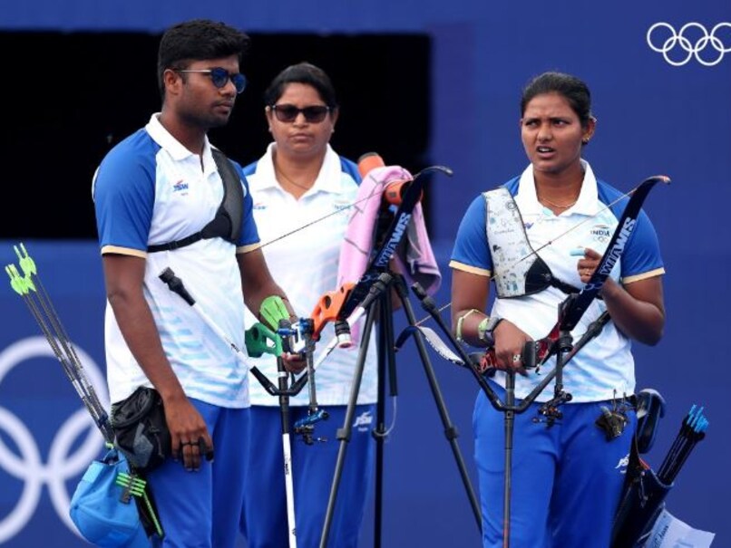 dlps0kvo dhiraj bommadevara ankita Olympics 2024 LIVE Updates, Day 7: Dhiraj Bommadevara/Ankita Bhakat Lose Archery Bronze Match, Shooter Manu Bhaker In Final