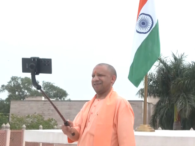 Yogi Adityanath Hoists Tricolour, Takes Selfie As Part Of 'Har Ghar Tiranga' Campaign