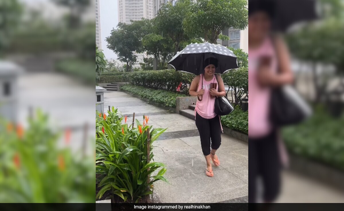 Nothing Stops Hina Khan's Workout Session, Not Even The Rain: "Won't Let The Fall Define Me"