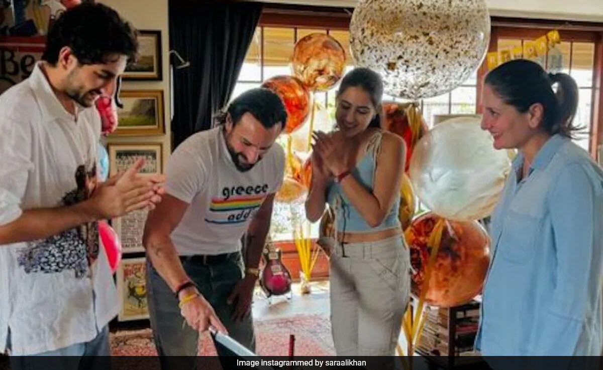 Saif Ali Khan's Birthday Fam-Jam With Wife Kareena Kapoor And Kids Sara, Ibrahim