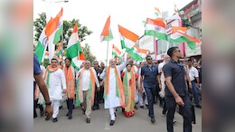 Amit Shah Participates In <i> 'Har Ghar Tiranga' </i> Rally In Ahmedabad