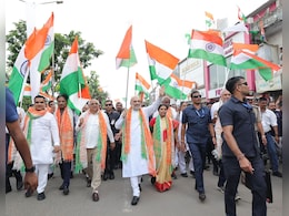 Amit Shah Participates In <i> 'Har Ghar Tiranga' </i> Rally In Ahmedabad