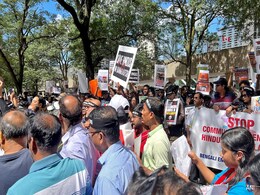 Hundreds Gather In US To Protest Violence Against Hindus In Bangladesh Hundreds Gather In US To Protest Violence Against Hindus In Bangladesh