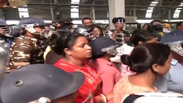 Cops vs BJP Protesters At Metro Station Over RG Kar College Horror