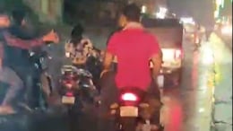 Video: 2 Men On Bike Harass Woman Riding Scooter At Night In Agra