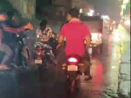 Video: 2 Men On Bike Harass Woman Riding Scooter At Night In Agra