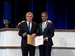Abhinav Bindra Honored With Olympic Order At IOC Session In Paris Abhinav Bindra Honored With Olympic Order At IOC Session In Paris