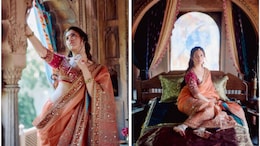 Tamannaah Bhatia Walks The Festive Path In An Elegant Orange Torani <i>Saree</i>