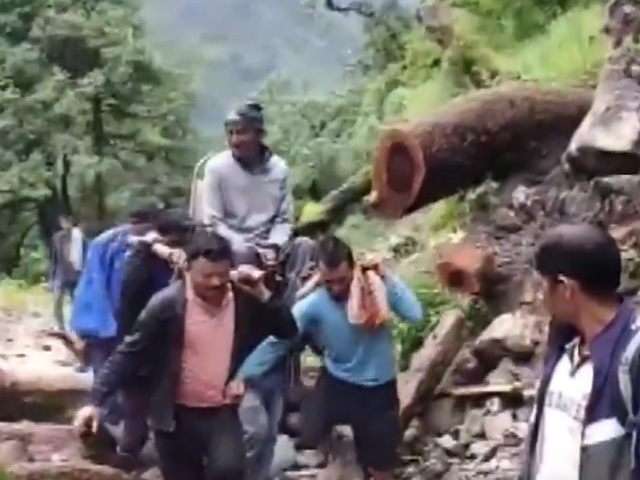 Patient Taken To Hospital 12 KM Away On Palanquin Due To Damaged Roads