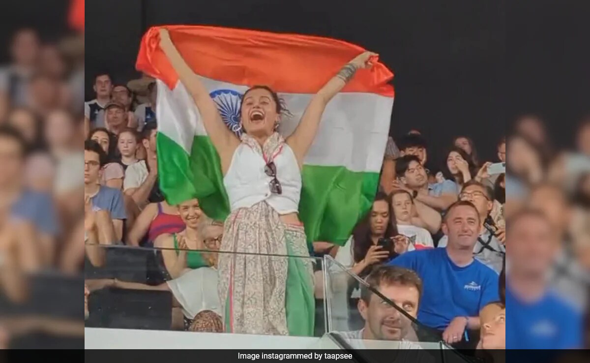 Paris Olympics 2024: Taapsee Pannu Waves The Tricolour -"Time To Call It A Day"