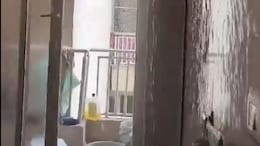 Video: Amid Heavy Rain, Sprinkler Inside Noida Flat Turns On, Floods House