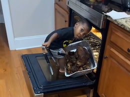 Viral: Dad Catches Kid Trying To Take Meat From Oven - Video Has Over 55 Million Views