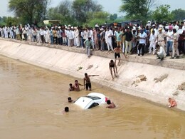 इंदिरा गांधी नहर में दर्दनाक हादसा, दादा-पोते और बेटे की हो गई मौत, कार सीख रहा था छोटा बेटा