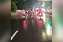 Video: 2 Men On Bike Harass Woman Riding Scooter At Night In Agra Video: 2 Men On Bike Harass Woman Riding Scooter At Night In Agra