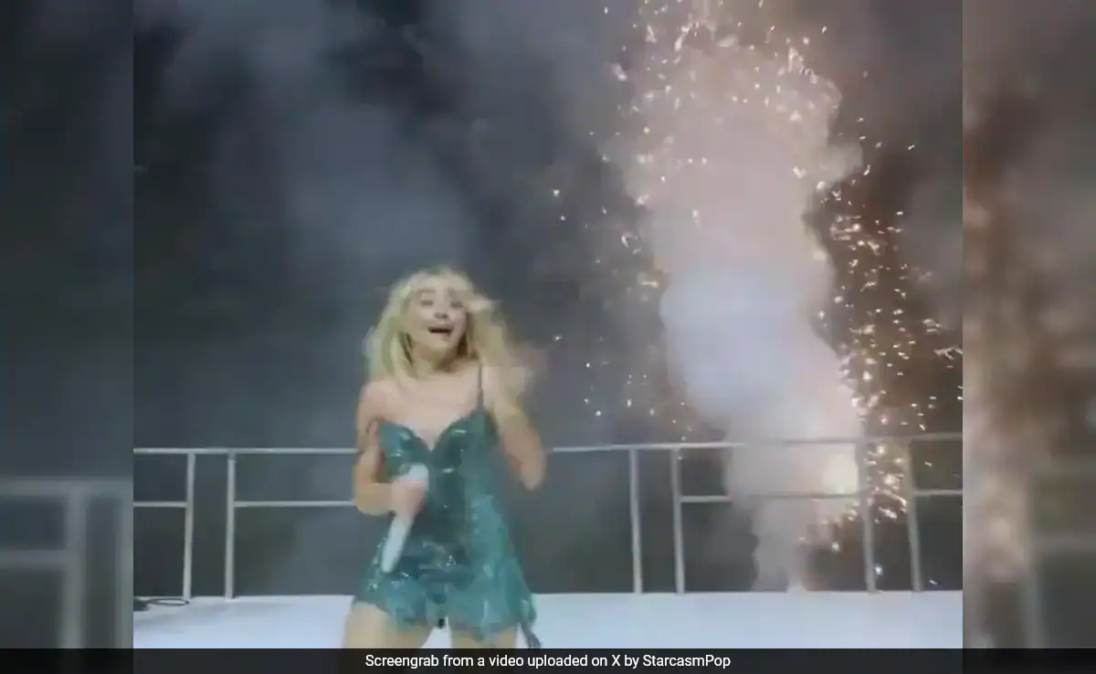 Viral Video: Sabrina Carpenter Narrowly Escapes Injury From Fireworks On Stage