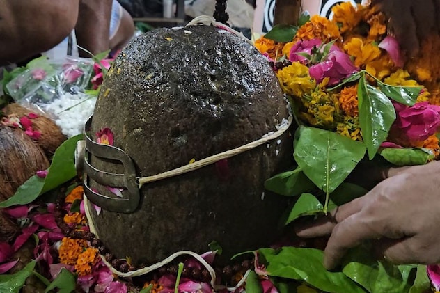 मंदिर में मौजूद शिवलिंग मंदिर में मौजूद शिवलिंग