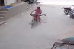 On CCTV, Andhra Boy Electrocuted While Returning From School On Cycle On CCTV, Andhra Boy Electrocuted While Returning From School On Cycle