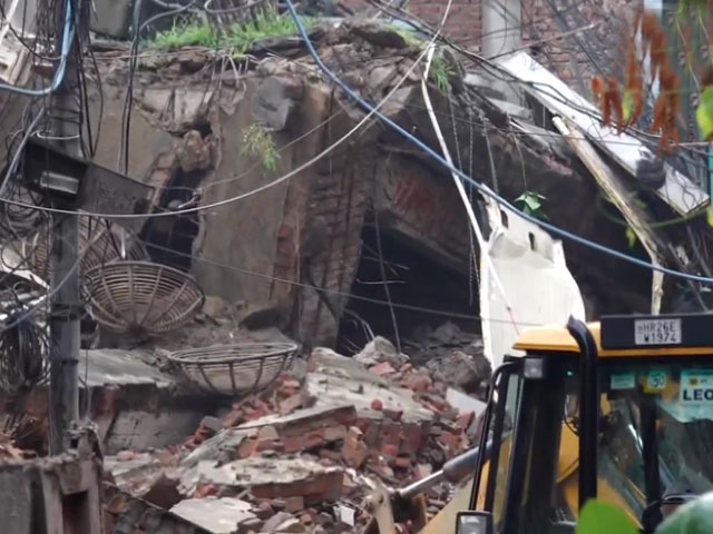 Two-Storey House Collapses In Delhi's Model Town, Rescue Mission Underway