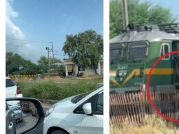 फाटक पर घंटों रुकी रही ट्रेन, रेलवे क्रॉसिंग पर लग गया तगड़ा जाम, ट्रेन रुकने की वजह जान खुद के बाल खींचने लगे लोग