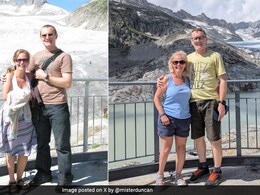 Man's Pictures Taken 15 Years Apart In Front Of Glacier Show Impact Of Climate Change