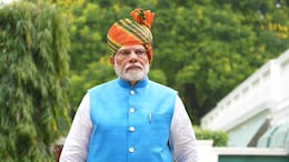 Pics: PM Modi Sports Rajasthani <i>Leheriya</i> Turban On Independence Day