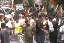 WB Congress Workers Stage Shirtless Protest Over Kolkata Rape-Murder Case WB Congress Workers Stage Shirtless Protest Over Kolkata Rape-Murder Case