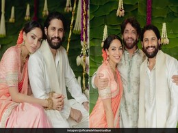 Sobhita Dhulipala Glows In A South Indian Peach <i>Saree</i> With Her Fiance Naga Chaitanya By Her Side Sobhita Dhulipala Glows In A South Indian Peach <i>Saree</i> With Her Fiance Naga Chaitanya By Her Side