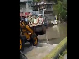 Video: Foreigners Taken On Bulldozer Ride On Flooded Road In Gujarat's Vadodara