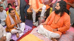 सांगलिया धूणी पहुंचे CM भजनलाल शर्मा, ओमदास महाराज से बंद कमरे में आधे घंटे हुई चर्चा