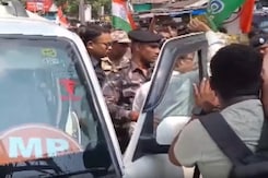 BJP MP Jayanta Kumar's Car Allegedly Attacked By TMC Workers In Siliguri BJP MP Jayanta Kumar's Car Allegedly Attacked By TMC Workers In Siliguri