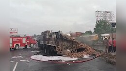 Road Accident: जयपुर-अजमेर हाईवे पर भिड़े तीन वाहन, ड्राइवर और कंडक्टर जिंदा जले