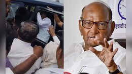सोलापुरात शरद पवारांची गाडी अडवली, मराठा आरक्षणाबद्दल भूमिका स्पष्ट करण्याची मागणी&nbsp;&nbsp;