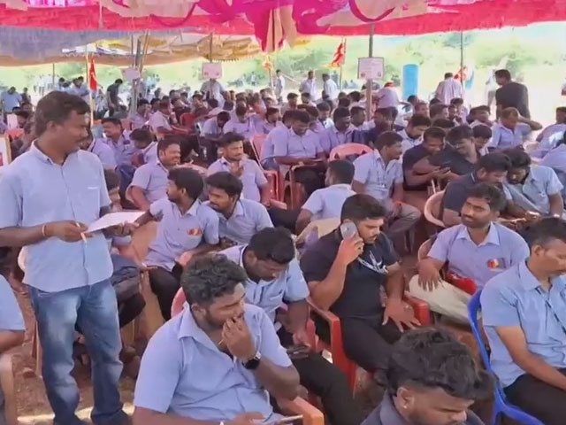 Samsung Strike in Kancheepuram Enters 19th Day as Company Rejects Union Recognition