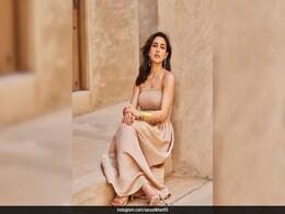 Sara Ali Khan Was A Breath Of Fresh Air On A Weekday In A Strapless Beige Dress And Jacquemus Chiquito Bag Sara Ali Khan Was A Breath Of Fresh Air On A Weekday In A Strapless Beige Dress And Jacquemus Chiquito Bag