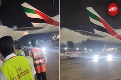Chennai Airport | Dubai जा रहे विमान में उड़ान से पहले निकलने लगा धुआं | Emirates Chennai Airport | Dubai जा रहे विमान में उड़ान से पहले निकलने लगा धुआं | Emirates