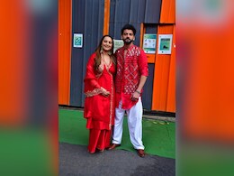 Sonakshi Sinha And Zaheer Iqbal Are A Matching Pair In Stylish Festive Red Outfits Sonakshi Sinha And Zaheer Iqbal Are A Matching Pair In Stylish Festive Red Outfits