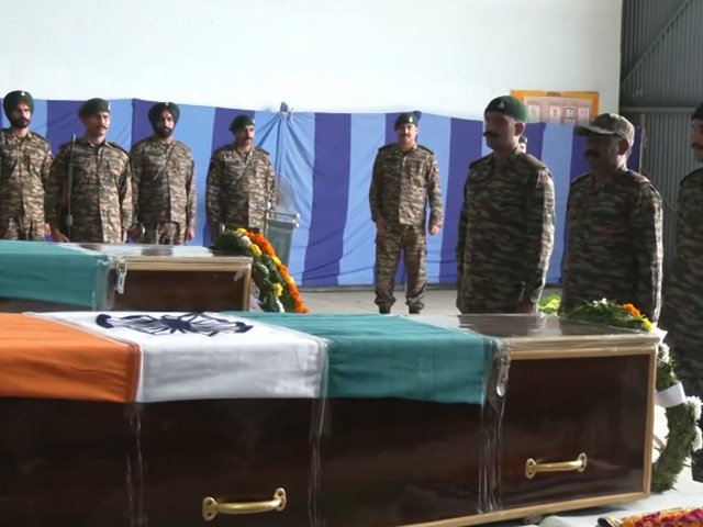 Wreath Laying Ceremony Of Soldiers Killed In Gunfight At Kishtwar