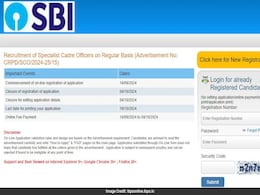 SBI Specialist Cadre Officer Recruitment 2024: Registration Begins, Apply Till October 4 SBI Specialist Cadre Officer Recruitment 2024: Registration Begins, Apply Till October 4