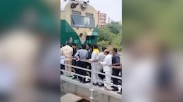 Video: Chandrababu Naidu's Close Call With A Train On A Railway Bridge