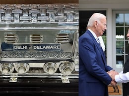 PM Modi's Silver Train Model, Pashmina Shawl Gifts To Joe And Jill Biden PM Modi's Silver Train Model, Pashmina Shawl Gifts To Joe And Jill Biden
