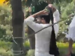 कांग्रेस कार्यकर्ताओं ने केंद्रीय मंत्री रवनीत बिट्टू को जयपुर में दिखाए काले झंडे, कई नेता हिरासत में 