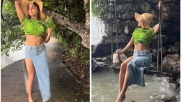 Wamiqa Gabbi's Crop Top, Skirt And Straw Hat On A Tropical Holiday Signals A Summer Without End