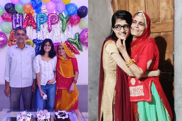 माता पिता के साथ कविता कांकड़