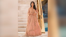 Nora Fatehi In A Pink <i>Anarkali</i> Looks Fabulously Ready For The Festive Season