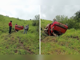 कार 200 फूट खोल दरीत कोसळली, गाडीत तिघे अडकले, मदतीला ते धावले अन्...