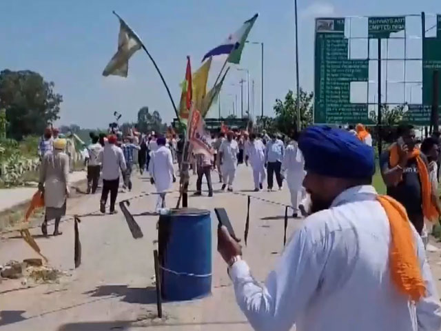 Massive Farmers' Protest At Shambhu Border