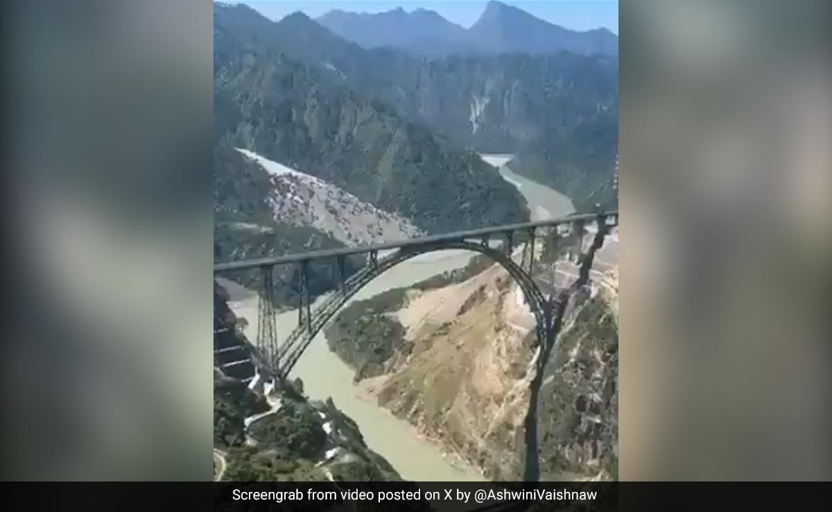 Watch: Ashwini Vaishnaw Shares Breathtaking View Of Chenab Bridge