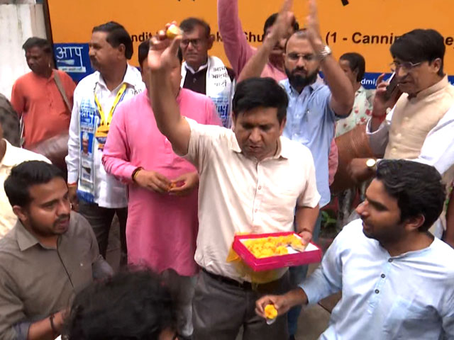 AAP Workers Celebrate After Supreme Court Grants Bail To Arvind Kejriwal