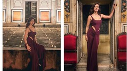 Disha Patani's Maroon Bodysuit And Skirt Is Her Welcome Pass To A Stylish Autumn