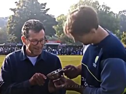 Watch: Mitchell Marsh And Co In Splits On Receiving Bizzare Trophy After Scotland T20I Series Win